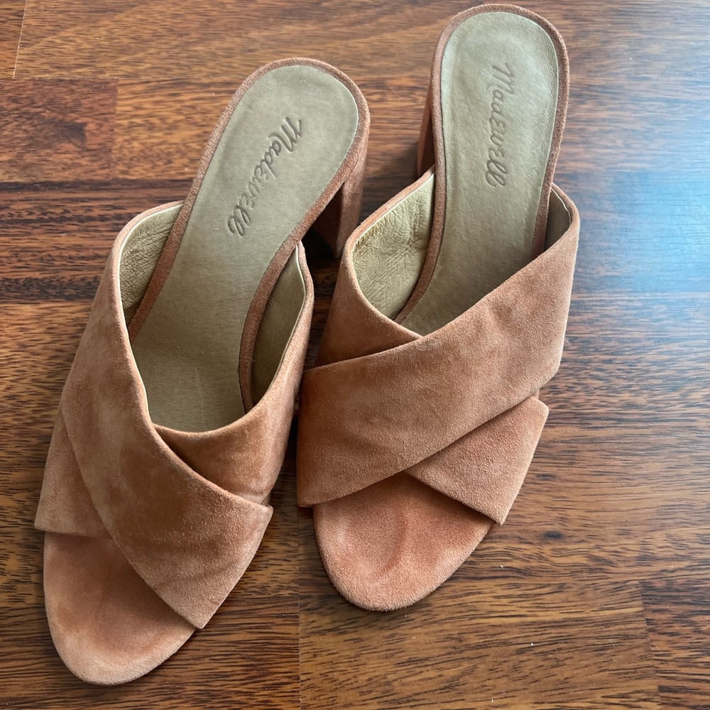 Women's Pink Suede Mules